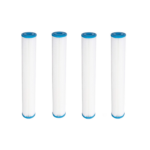 4 Pack: Hydro-Logic Tall Boy Compatible Pleated Sediment Water Filter 2.5" x 20" | 10 Micron Nominal Filtration for Standard Slim Blue Filtration Systems