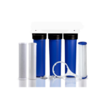 3-Stage 20" Whole House Big Blue Well Water Filtration System 1" FPNT Inlets w/Sediment, Carbon Block, and KDF 85 /GAC Filters