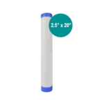 2.5" x 20" Standard Blue Refillable Birm Filter - for Iron and Manganese Reduction | Whole House Water Filter